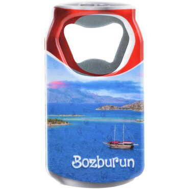 Bozburun Themed Customised UV Printed Coca Cola Bottle Shape Plastic Base Bottle Opener 43x80 mm - 5