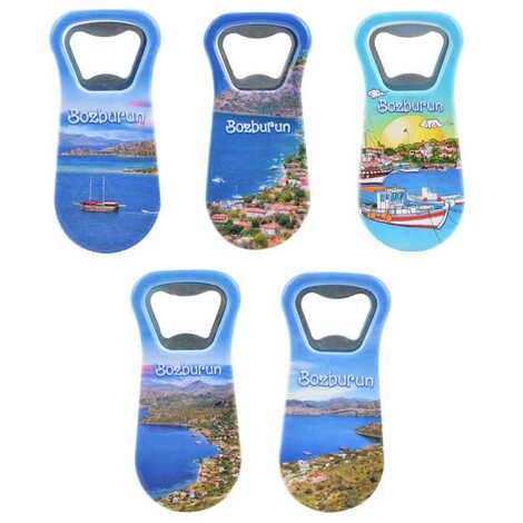 Bozburun Themed Customised Uv Printed Plastic Base Plastic Base Bottle Opener 95x43 mm - 3