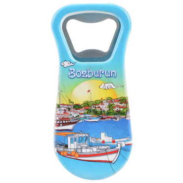 Bozburun Themed Customised Uv Printed Plastic Base Plastic Base Bottle Opener 95x43 mm - 4