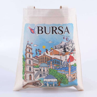 Toptan Bursa Temalı Dijital Baskılı Kanvas Çanta 35x40 cm - 3