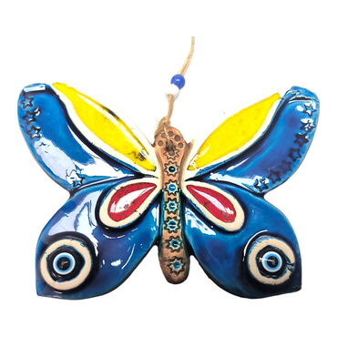 Butterfly Themed Nautical Ceramics Third Size Wall Hanging - 3