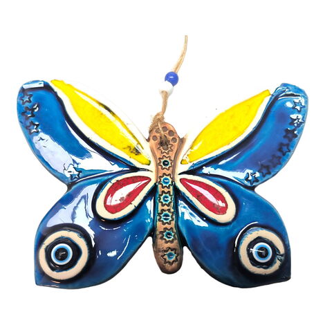 Butterfly Themed Nautical Ceramics Third Size Wall Hanging - 3