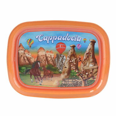 Cappodocia Themed Customised Printed Tin Serving Tray 305x235 mm - 3