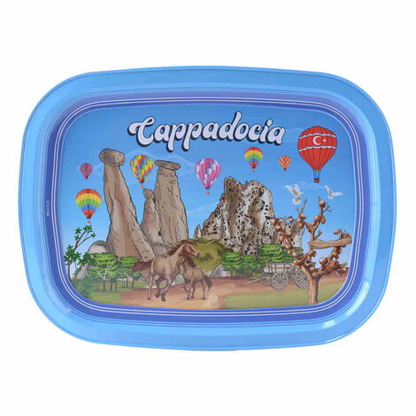 Cappodocia Themed Customised Printed Tin Serving Tray 305x235 mm - 4