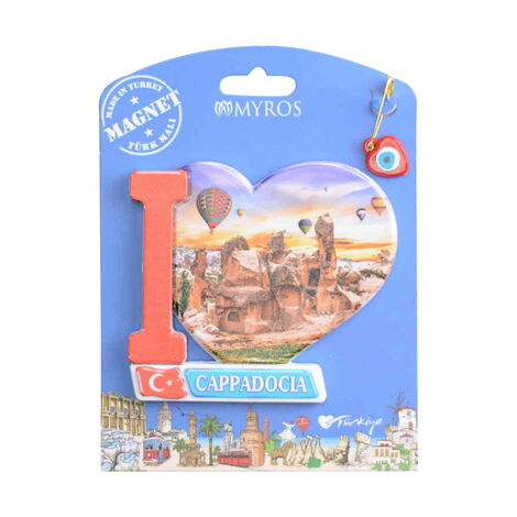 Cappodocia Themed Plastic Base UV Printed Custom Backing Carded Fridge Magnet - 6