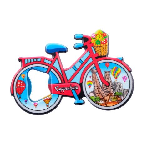 Cappodocia Themed UV Bicycle Shaped Bottle opener - 4