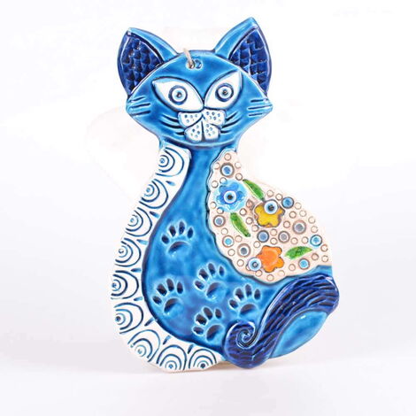 Cat Themed Nautical Ceramics Fifth Size Wall Hanging - 2