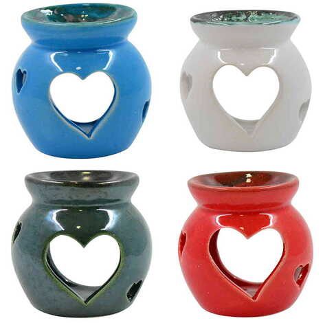 Ceramic Heart Censer Candle Holder - 3