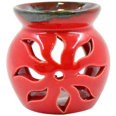 Ceramic Lotus Censer Candle Holder - 4