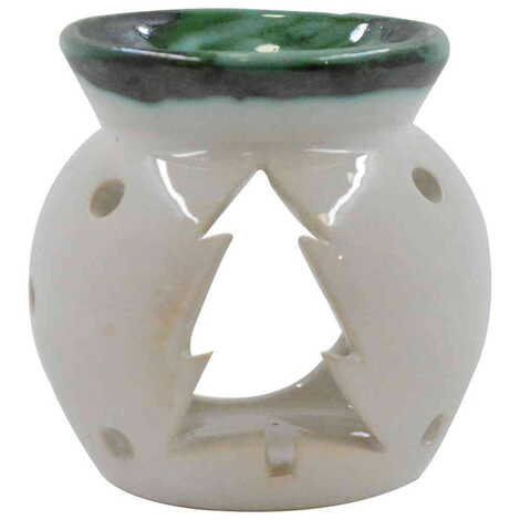 Ceramic Noel Tree Censer Candle Holder - 6