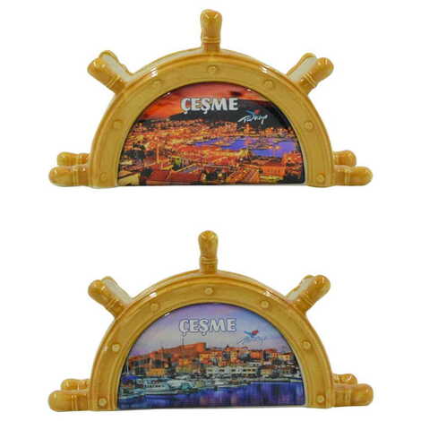 Cesme Themed Anchor Shaped Ceramic Napkin Holder - 4