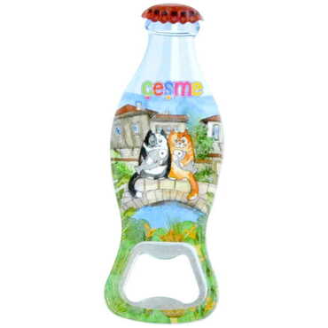 Cesme Themed Customised Uv Printed Coca Cola Bottle Shape Plastic Base Bottle Opener 42x120 mm - 4