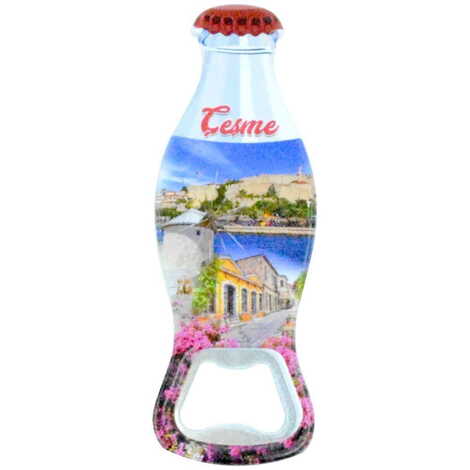 Cesme Themed Customised Uv Printed Coca Cola Bottle Shape Plastic Base Bottle Opener 42x120 mm - 5