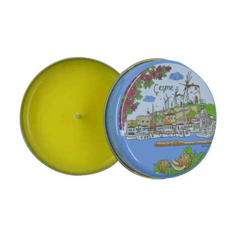 Cesme Themed Tin Boxed Candle 73x35 mm - 8