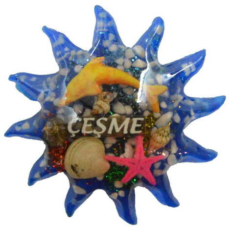 Cesme Themed Transparent Polyester Photo Fridge Magnet - 9