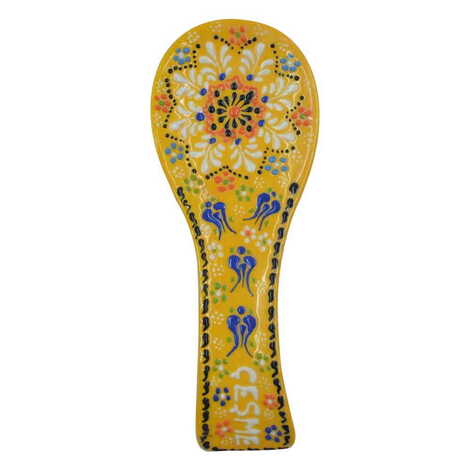 Cesme Themed Turkish Ceramic Relief Serie B Spoon Rest - 6