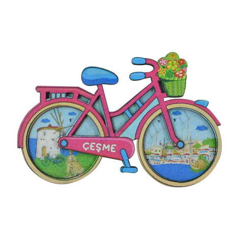 Cesme Themed Wooden Customised 2D Souvenir Fridge Magnet - 4