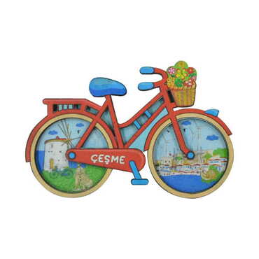 Cesme Themed Wooden Customised 2D Souvenir Fridge Magnet - 5