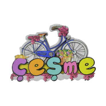 Cesme Themed Wooden Customised 2D Souvenir Fridge Magnet - 6