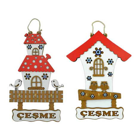 Cesme Themed Wooden Wall Hanging Decoration 25 Cm - 2