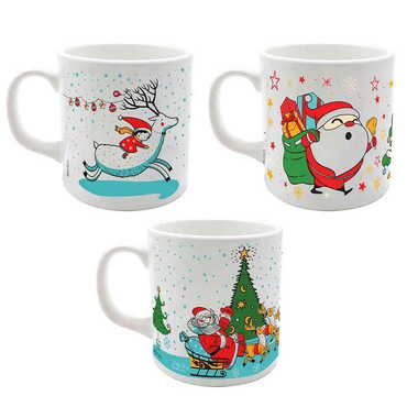 Christmas Themed Custom Printed Ceramic Coffee Mug 82x90 mm - 2