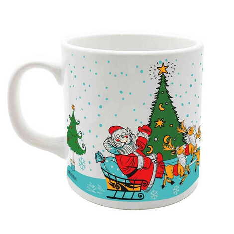 Christmas Themed Custom Printed Ceramic Coffee Mug 82x90 mm - 3