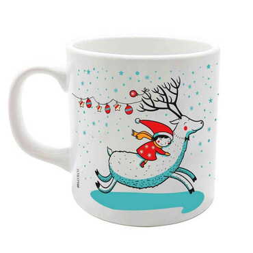 Christmas Themed Custom Printed Ceramic Coffee Mug 82x90 mm - 5