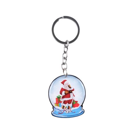 Christmas Themed Custom Shape Double Sided Printed Epoxy Keychain - 22