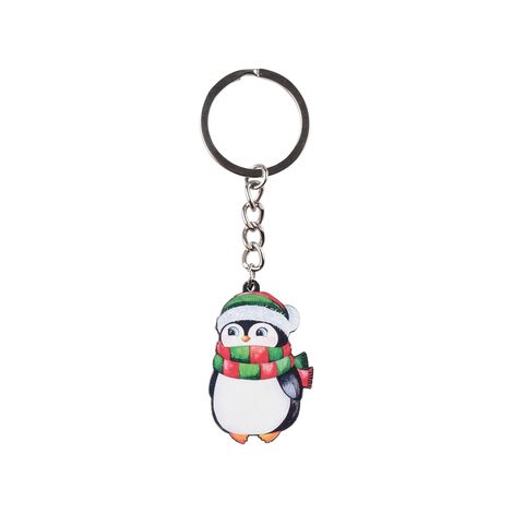 Christmas Themed Custom Shape Double Sided Printed Epoxy Keychain - 23