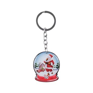 Christmas Themed Custom Shape Double Sided Printed Epoxy Keychain - 24