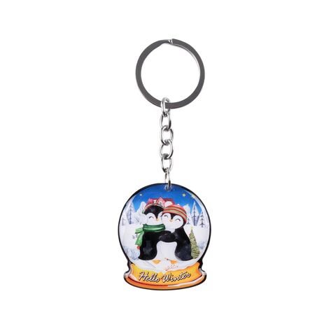 Christmas Themed Custom Shape Double Sided Printed Epoxy Keychain - 26