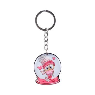 Christmas Themed Custom Shape Double Sided Printed Epoxy Keychain - 28