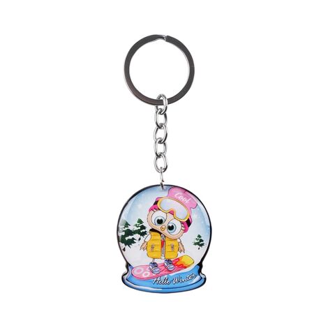 Christmas Themed Custom Shape Double Sided Printed Epoxy Keychain - 29