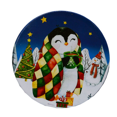 Christmas Themed Customised Metal Tin Coaster 90 mm - 9