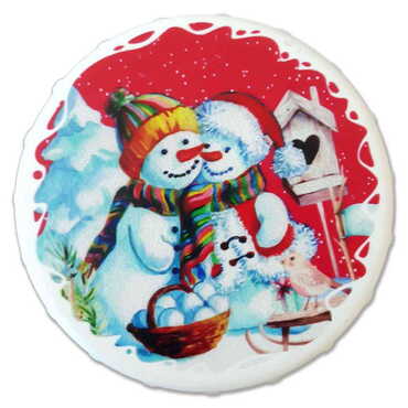 Christmas Themed Customised UV Printed Bottle Cap Shaped Plastic Base Bottle Opener 58x15 mm - 5