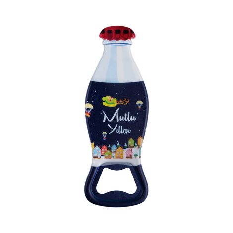 Christmas Themed Customised Uv Printed Coca Cola Bottle Shape Plastic Base Bottle Opener 42x120 mm - 3