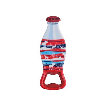 Christmas Themed Customised Uv Printed Coca Cola Bottle Shape Plastic Base Bottle Opener 42x120 mm - 7