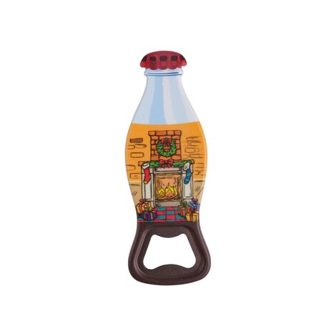 Christmas Themed Customised Uv Printed Coca Cola Bottle Shape Plastic Base Bottle Opener 42x120 mm - 9