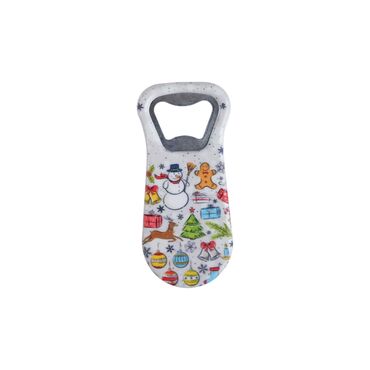 Christmas Themed Customised Uv Printed Plastic Base Plastic Base Bottle Opener 95x43 mm - 6