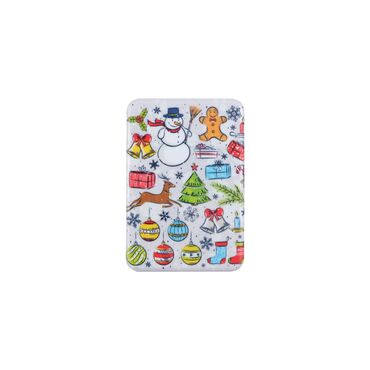 Christmas Themed Customised UV Printed Plastic Base Rectangle Fridge Magnet 80x50 mm - 11