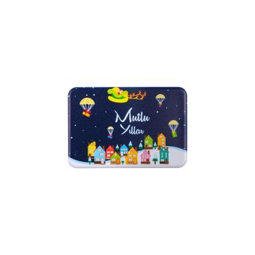 Christmas Themed Customised UV Printed Plastic Base Rectangle Fridge Magnet 80x50 mm - 15