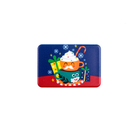 Christmas Themed Customised UV Printed Plastic Base Rectangle Fridge Magnet 80x50 mm - 17