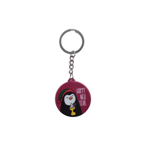 Christmas Themed Customised UV Printed Plastic Base Square Keyring 38x100 mm - 4