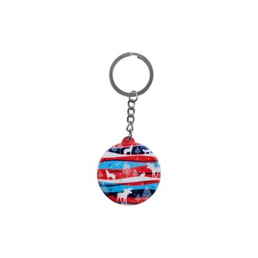 Christmas Themed Customised UV Printed Plastic Base Square Keyring 38x100 mm - 5