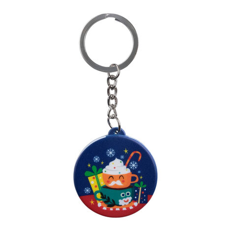 Christmas Themed Customised UV Printed Plastic Base Square Keyring 38x100 mm - 7