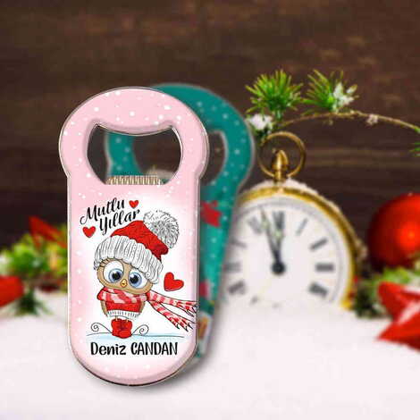 Christmas Themed Customizable Metal Magnetic Bottle Opener 95x42 mm - 4