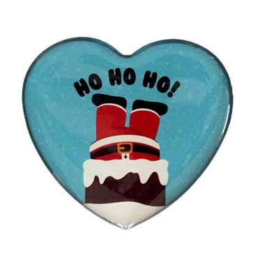 Christmas Themed Epoxy Dome Heart Souvenir Fridge Magnet 65x60 mm - 7