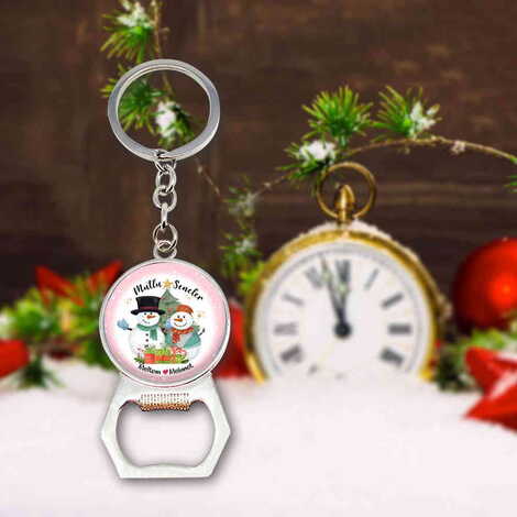 Christmas Themed Metal Keychain With Opener 35x120 mm - 10