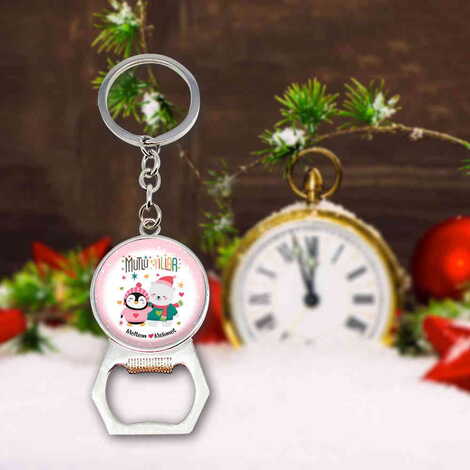 Christmas Themed Metal Keychain With Opener 35x120 mm - 11