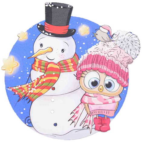 Christmas Themed Wooden Customised Round Travel Coaster 100 mm - 26